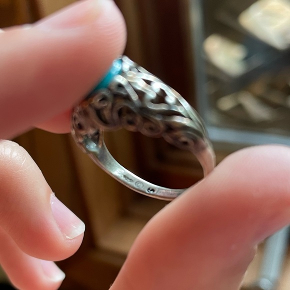 Shube Dakota West Sterling Silver Turquoise Ring - Picture 2 of 6